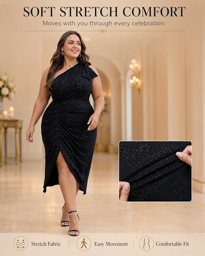 One-Shoulder Sequin Dress