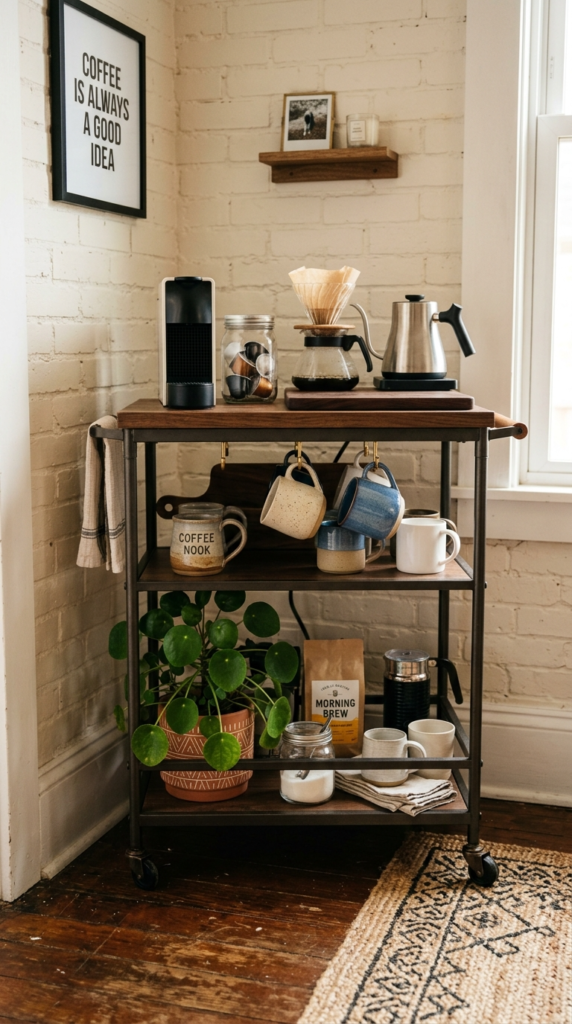 Bar Cart Coffee Nook