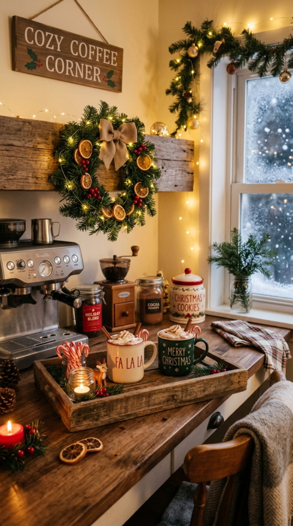 A Dreamy Christmas Coffee Bar