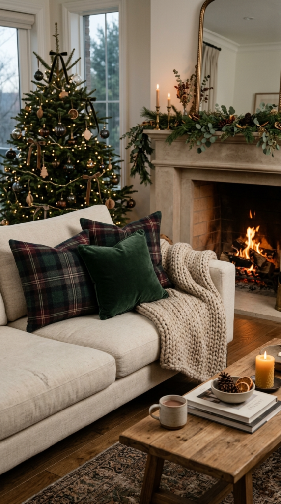 Plaid Throw Pillows in Rich Tartan Tones