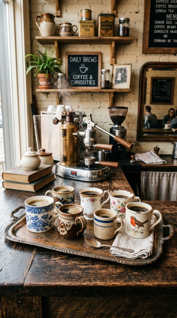 Coffee Bar with a Vintage Tray