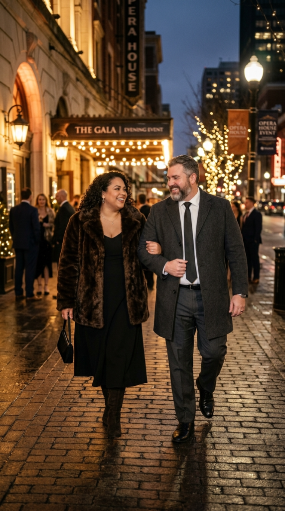 Elegant Faux Fur Coat and Wool Coat Pairing