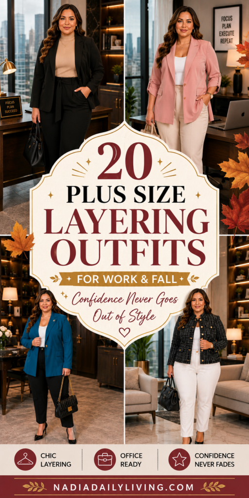 20 Plus Size Layering Outfits for Work & Fall