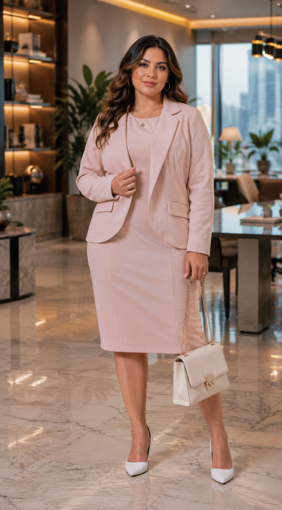 Agnes Orinda Plus Size Dress Suits for Women Two Piece Outfits Blazers Jacket and Sleeveless Dress Business Casual Suit Sets