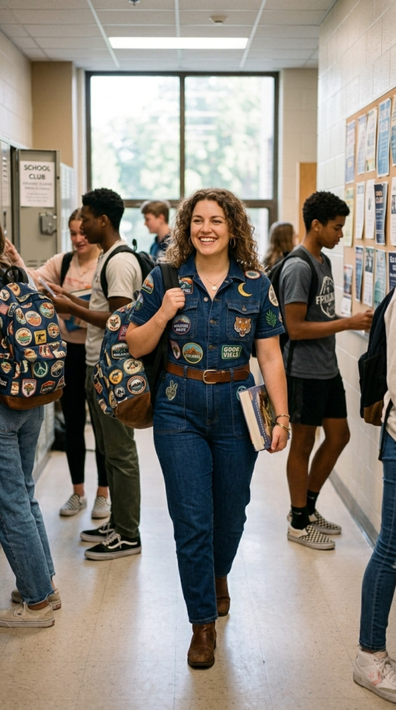 One jumpsuit, whole outfit handled