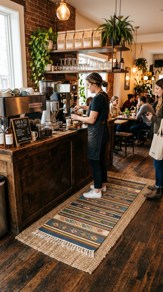 Coffee Bar with a Layered Rug