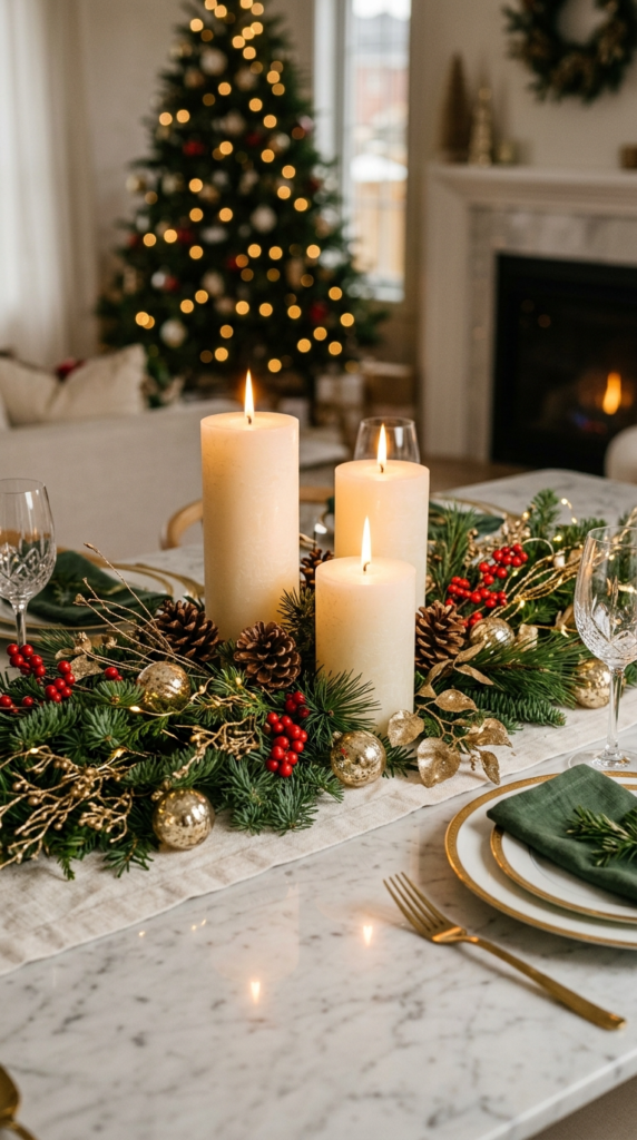 Layered Pillar Candle Trio