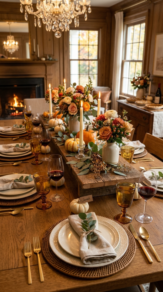 Wooden Table Runners with Burnished Edges