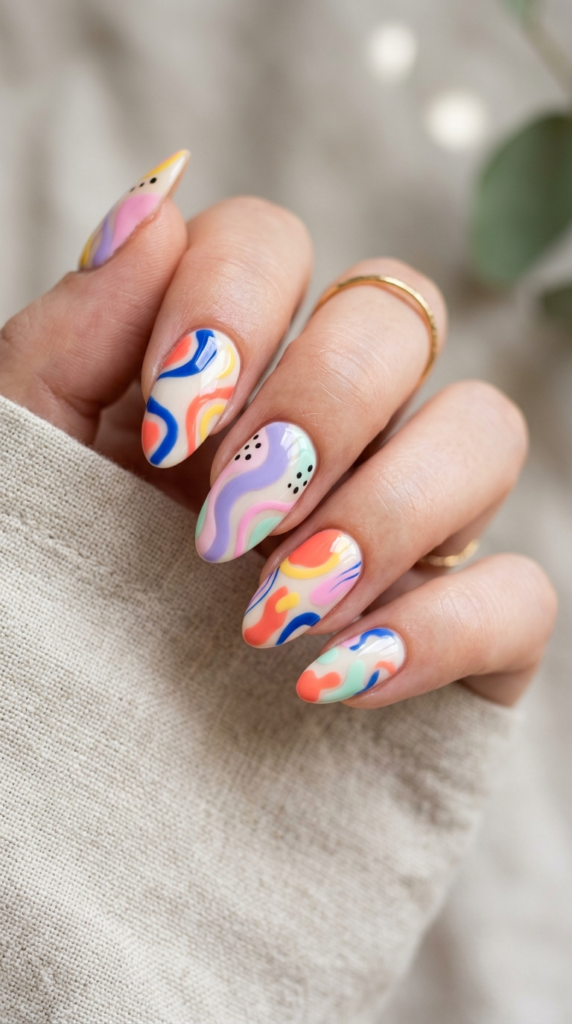 Colorful Abstract Nails