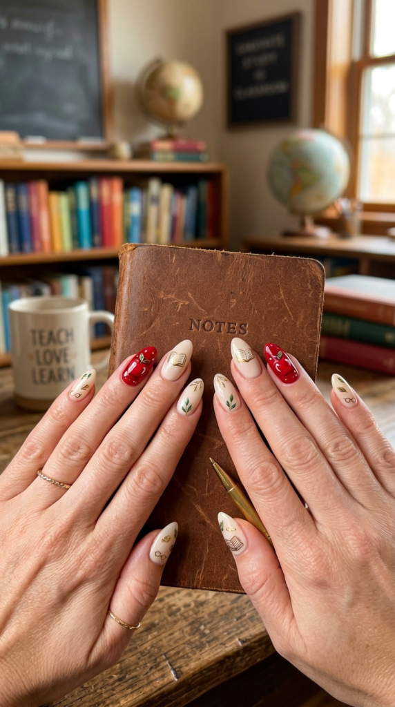 Teacher Apple Nails