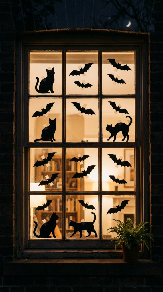 DIY Spooky Silhouette Window Decals