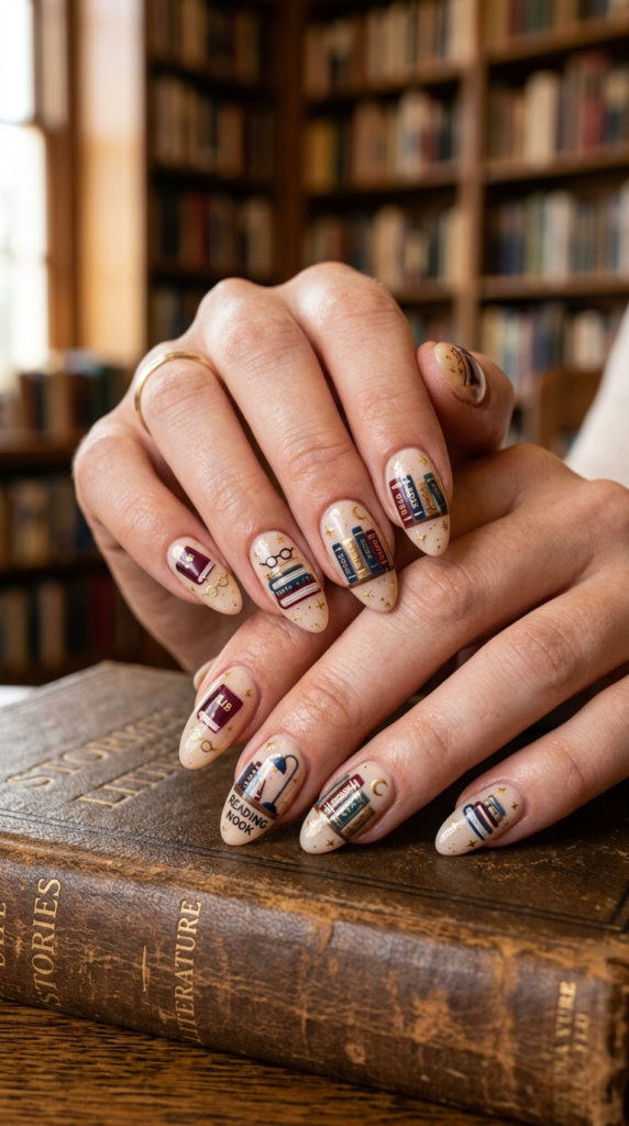 Library-Inspired Nails