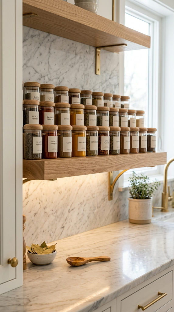 Elegant Glass Spice Jars
