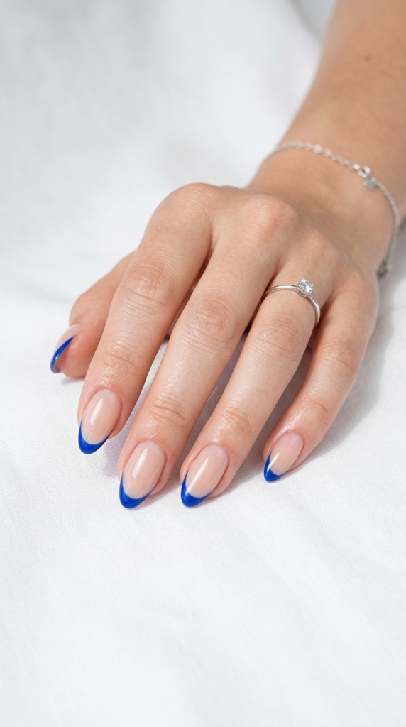Blue French Tips