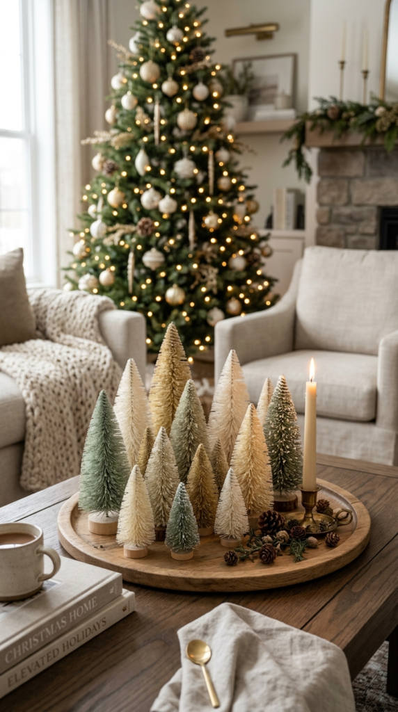 Bottlebrush Tree Collections on Wooden Trays