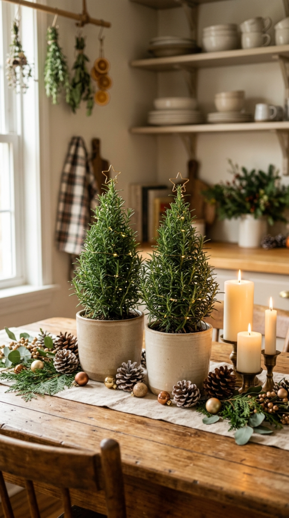 Fresh Rosemary Tree Duo