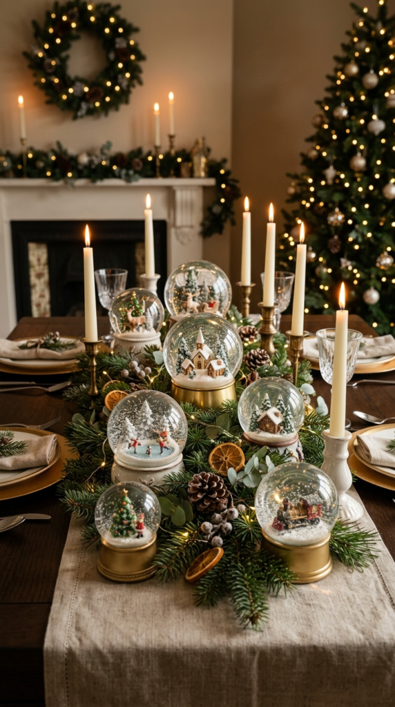 Snow Globe Cluster Centerpiece