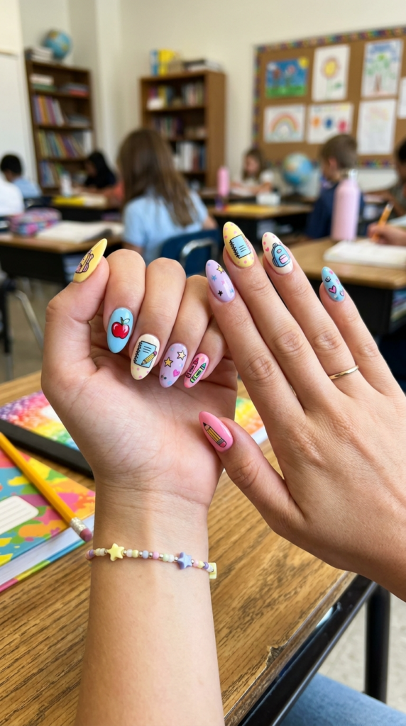 First-Day-of-School Nails