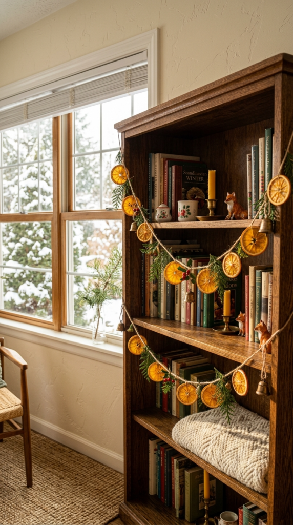 Dried Orange Slices Strung as Garland
