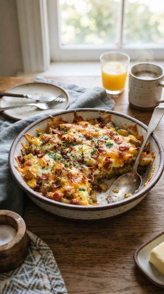 Bacon, Cheddar, and Potato Breakfast Bake