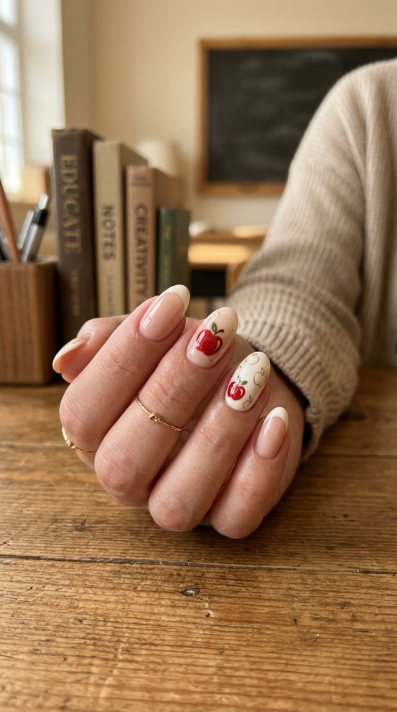 Apple Accent Nails