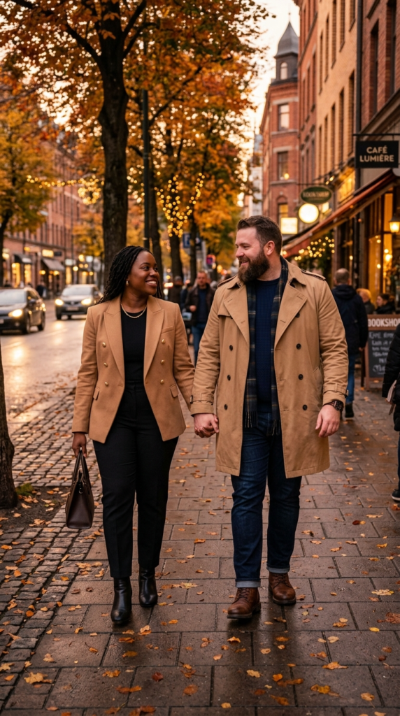 Structured Blazer and Trench Coat Pairing