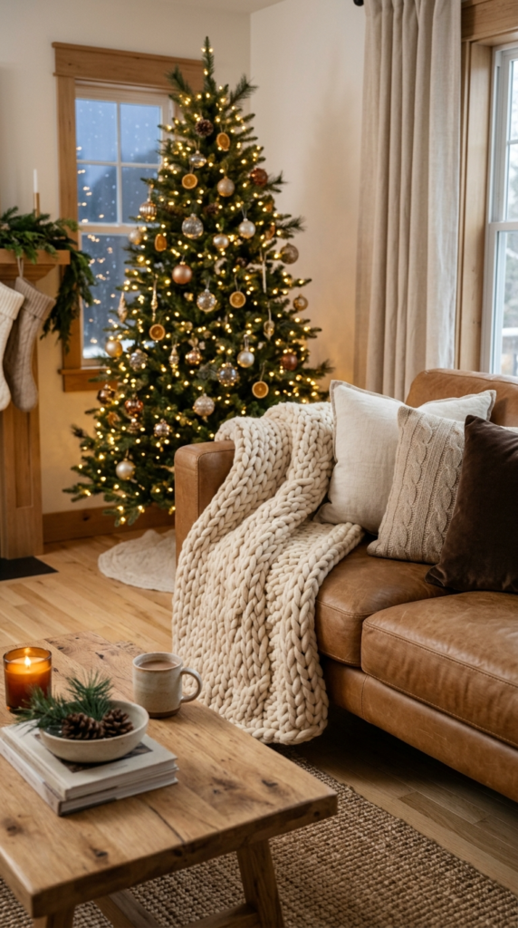 Oversized Chunky Knit Cream Blankets