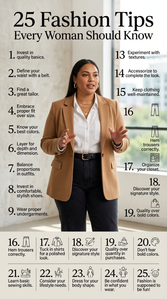 25 Fashion Tips Every Woman Should Know Graphic