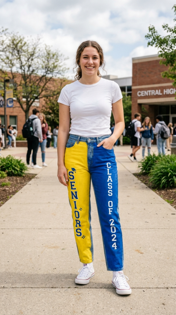 Two-Tone Color Block Legs