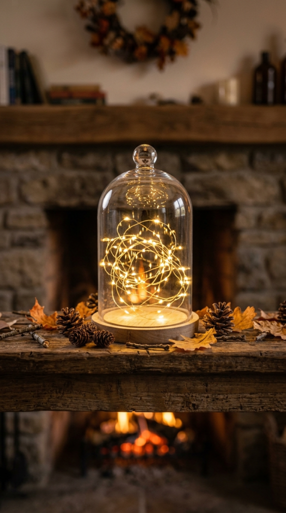 Warm Glow Fairy Lights in Glass Cloches