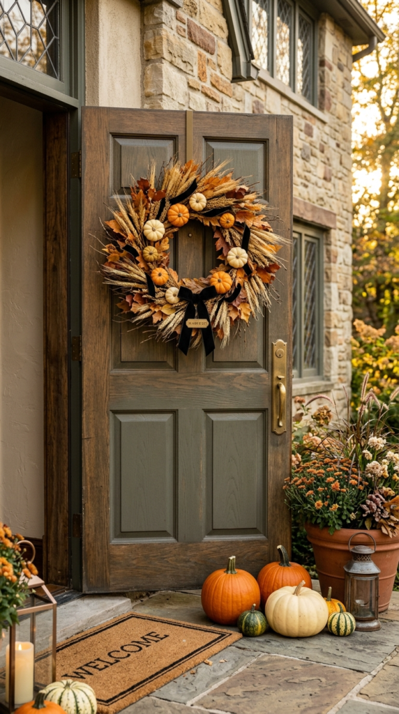 Autumn Wreath on the Door