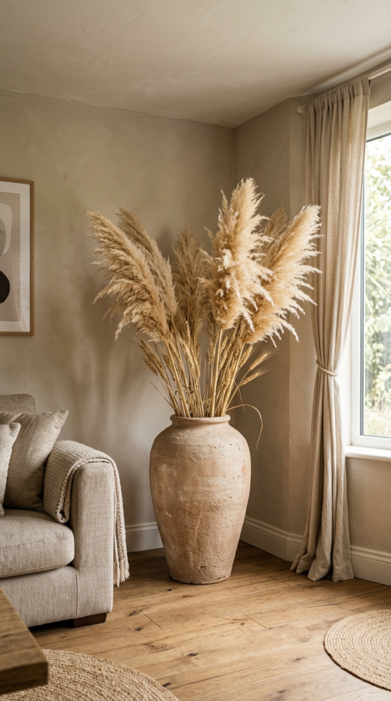 Natural Pampas Grass and Wheat Bundles