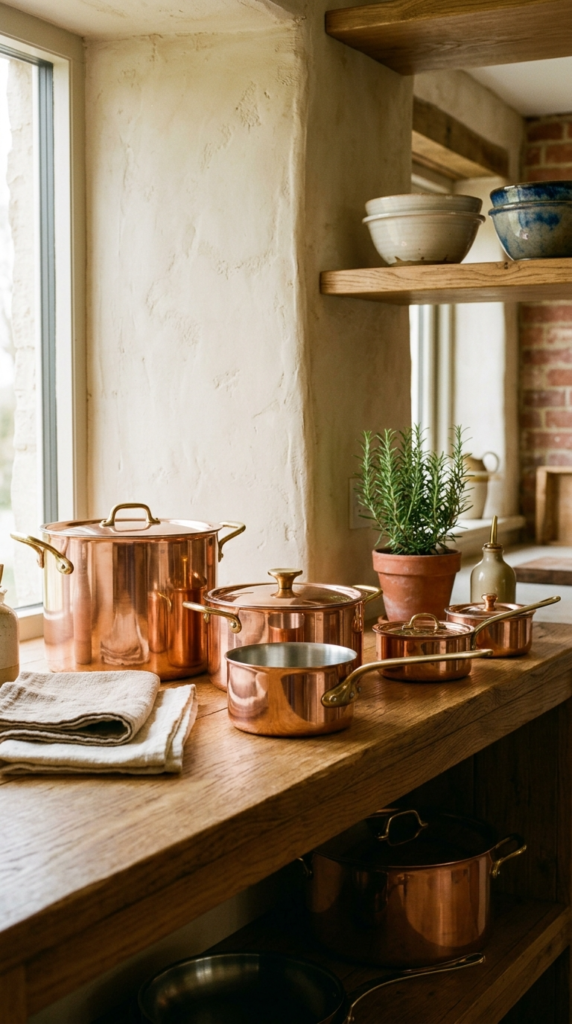 Copper Cookware Display