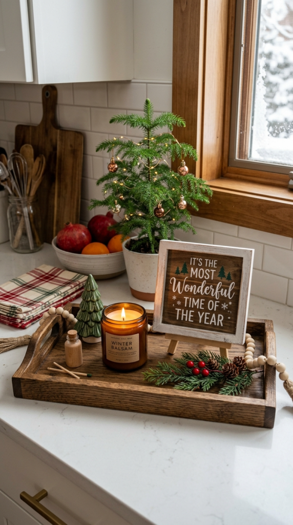 Styled Tray on the Counter