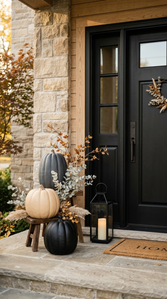 Black and White Pumpkin Trio