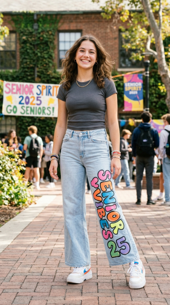 "Senior Vibes 25" Bubble Lettering