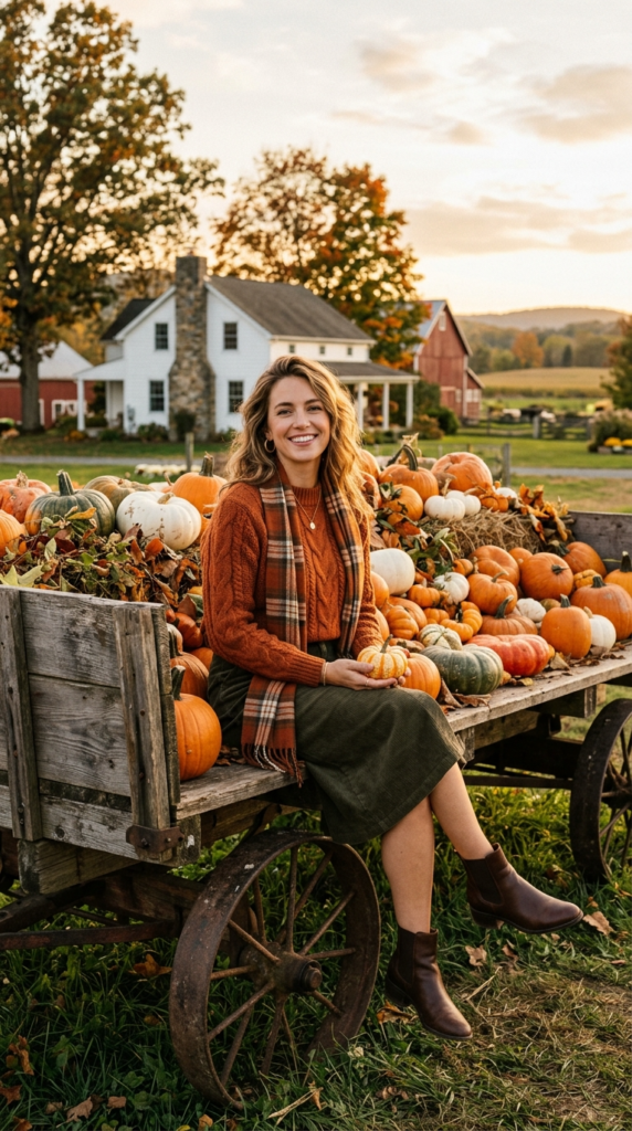 Sitting on a Wooden Cart or Wagon