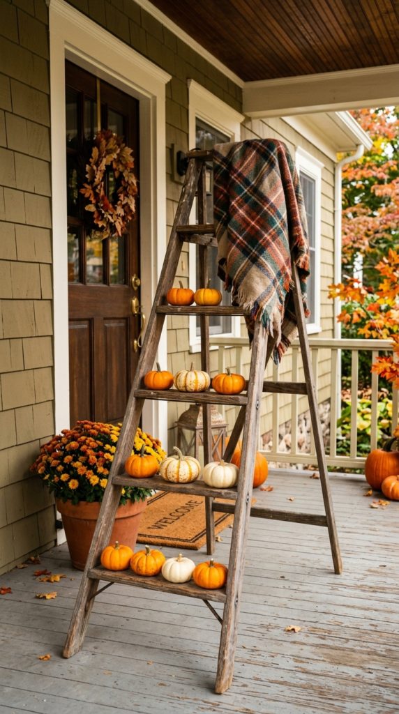 Front Porch Pumpkin Ladder