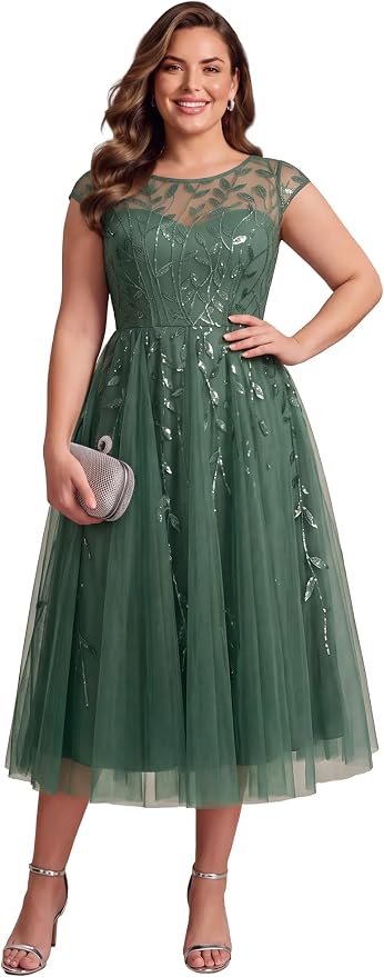 Ever-Pretty Sequin Midi Cocktail Dress