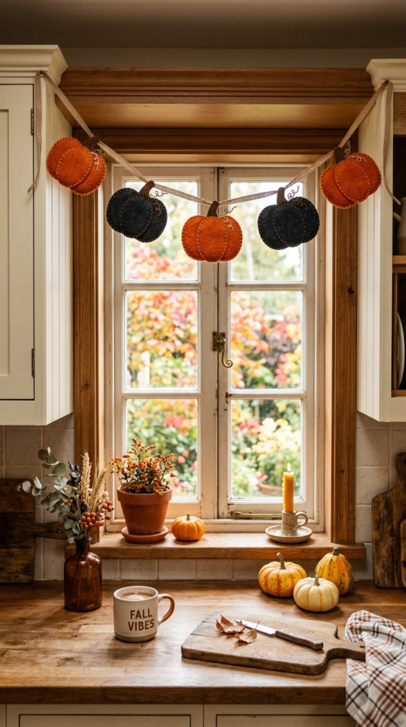 Pumpkin Silhouette Banner