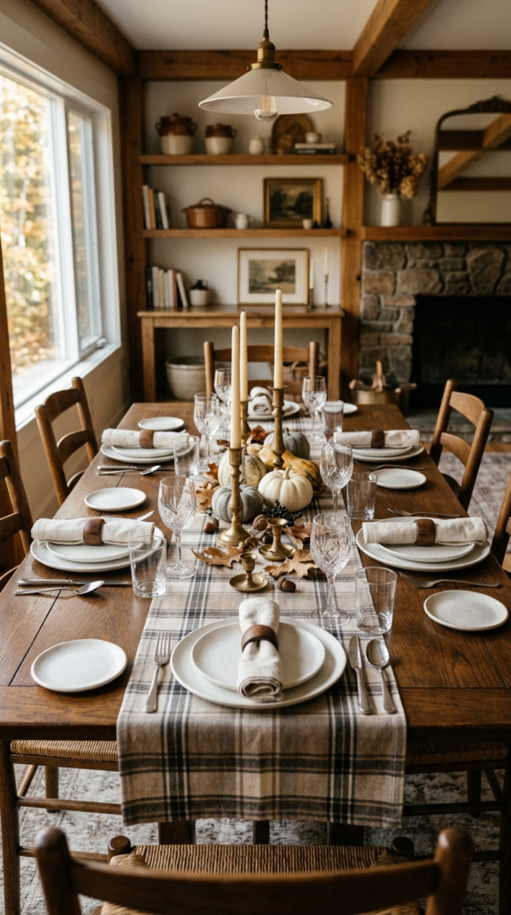 Plaid Table Runners for Dining Spaces