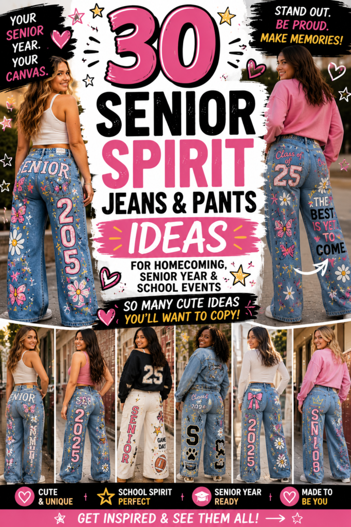 30 Senior Jeans Ideas for Homecoming, Spirit Week & School Events