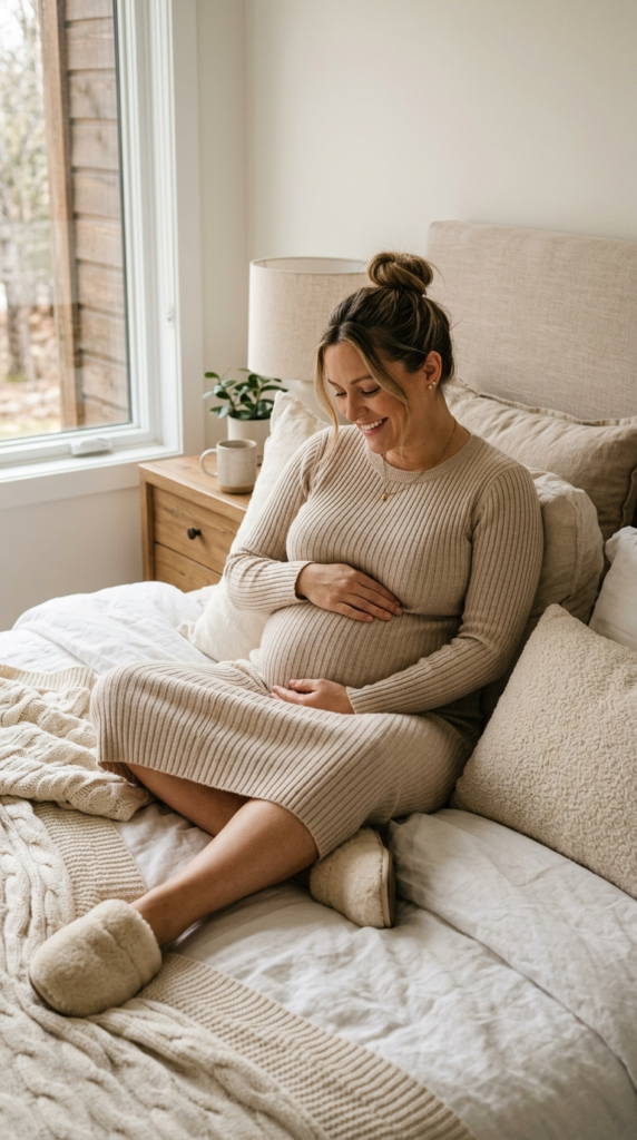 Soft Knit Dress with Slippers