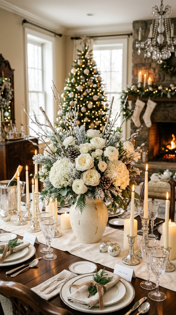 Winter White Floral Centerpiece