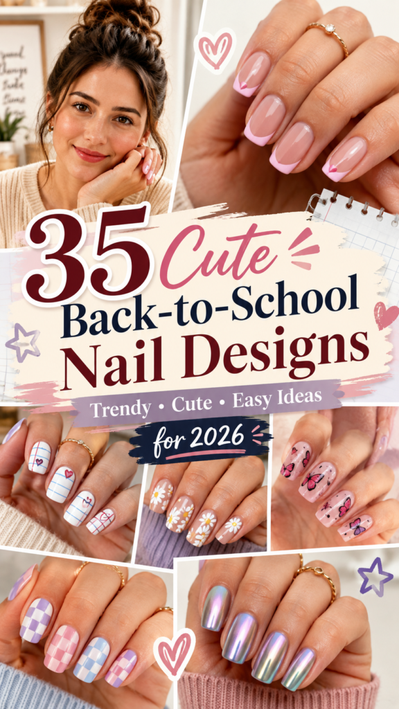 35 Cute Back-to-School Nail Designs for 2026