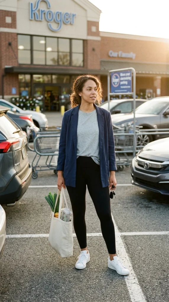 Blazer, Basic Tee, and Leggings