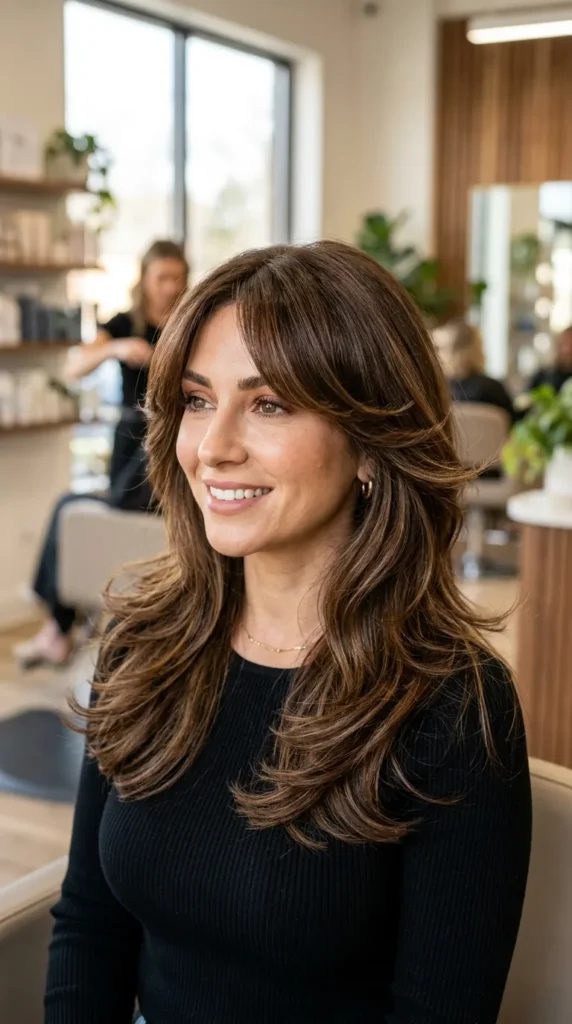 Classic Butterfly Cut with Curtain Bangs