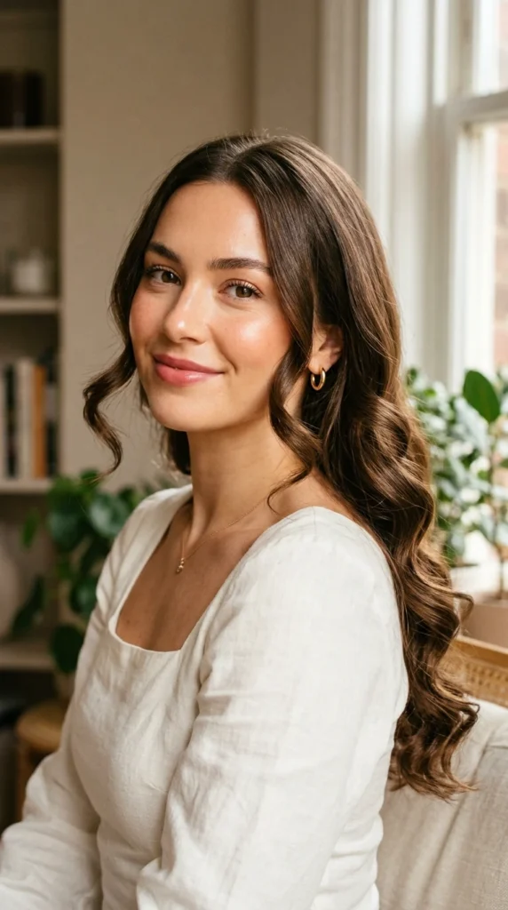Curls with Hair Worn Fully Down