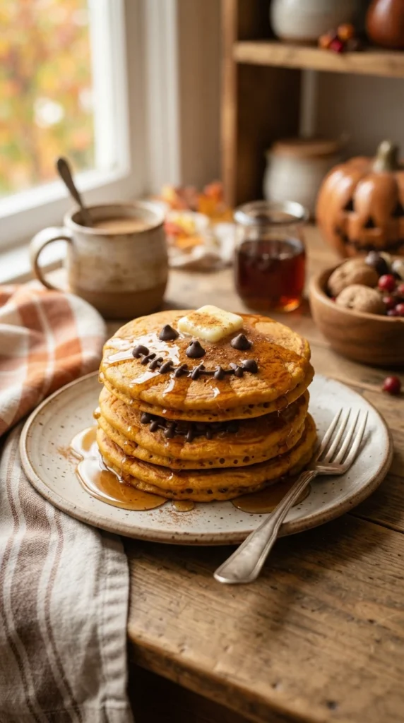 Jack-O’-Lantern Pumpkin Pancakes