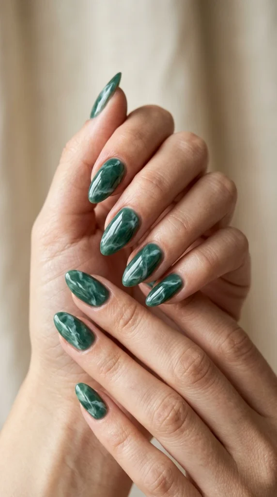 Jade Marble Nails